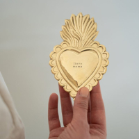 Brass hart voor aan de muur - Lieve Mama 